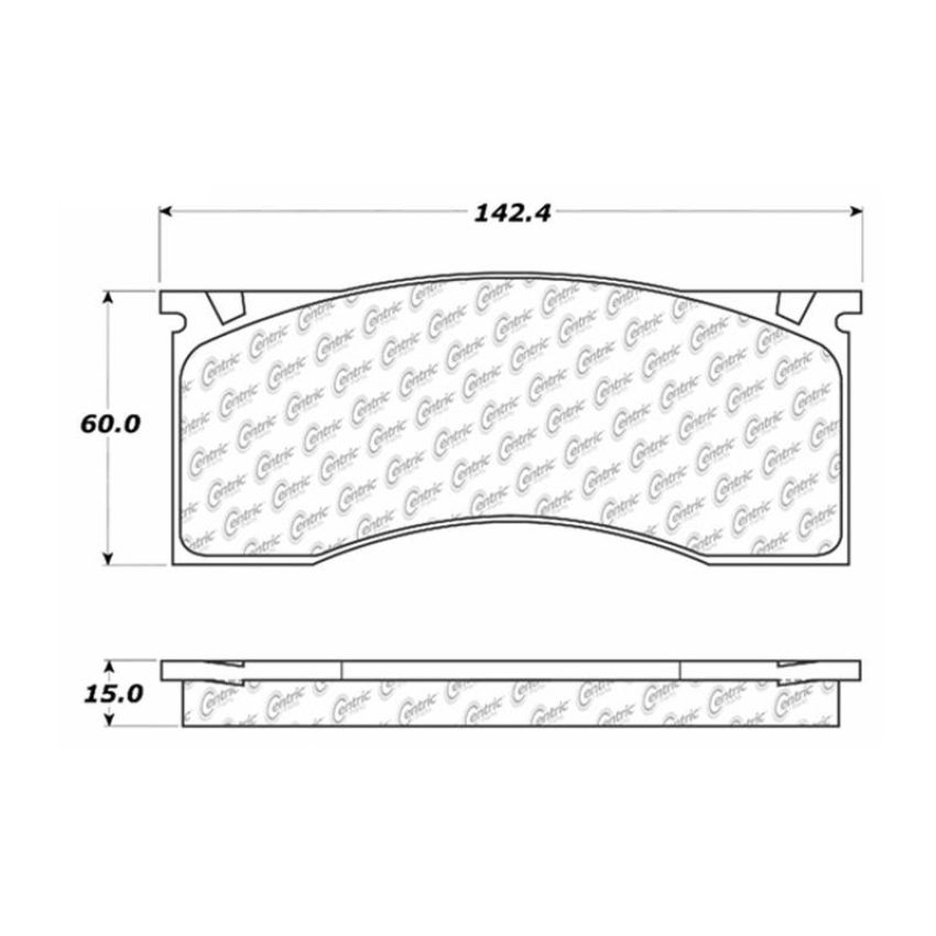 CENTRIC PARTS 102.00010 C-Tek Semi-Metallic Brake Pads with Shims