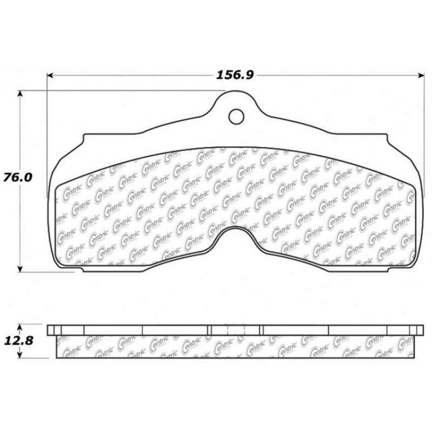 CENTRIC PARTS 102.00030 C-Tek Semi-Metallic Brake Pads with Shims