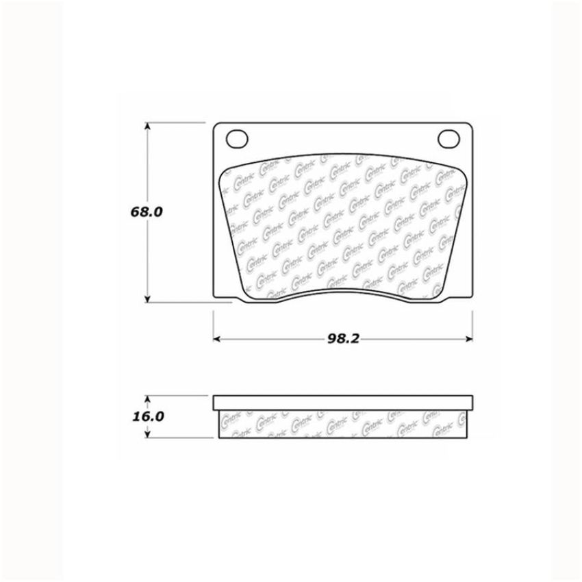 CENTRIC PARTS 102.00040 C-Tek Semi-Metallic Brake Pads with Shims
