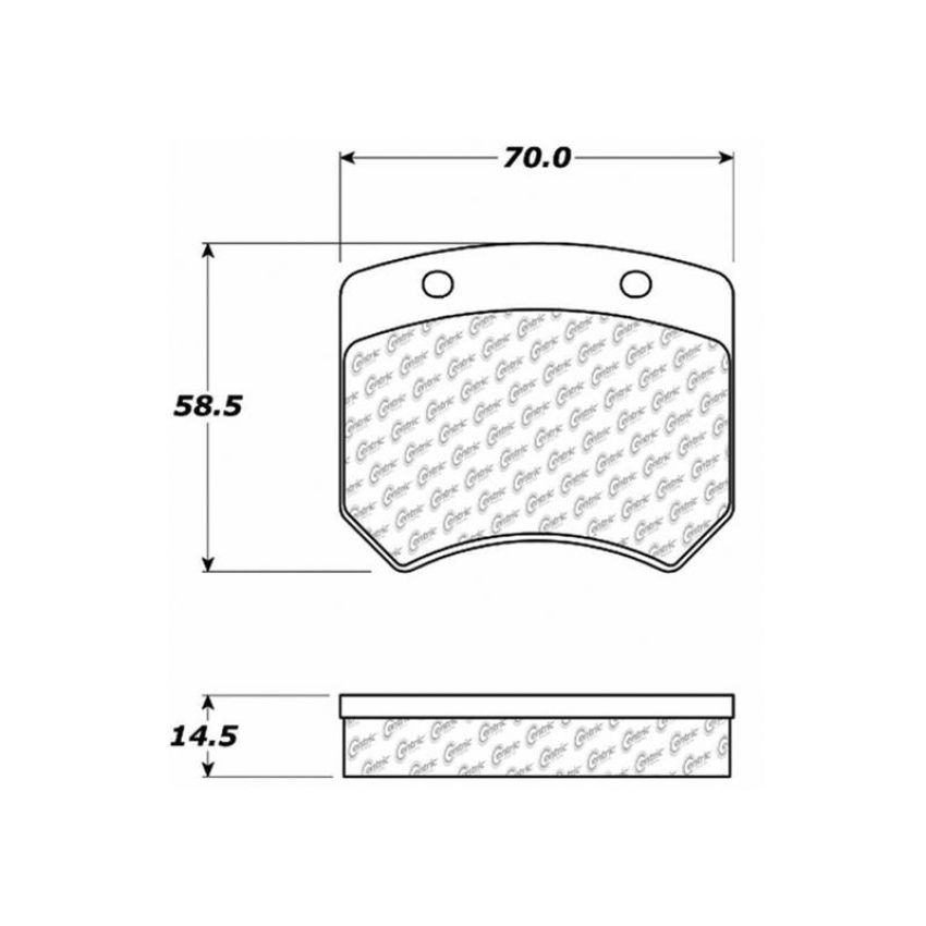 CENTRIC PARTS 102.00050 C-Tek Semi-Metallic Brake Pads with Shims
