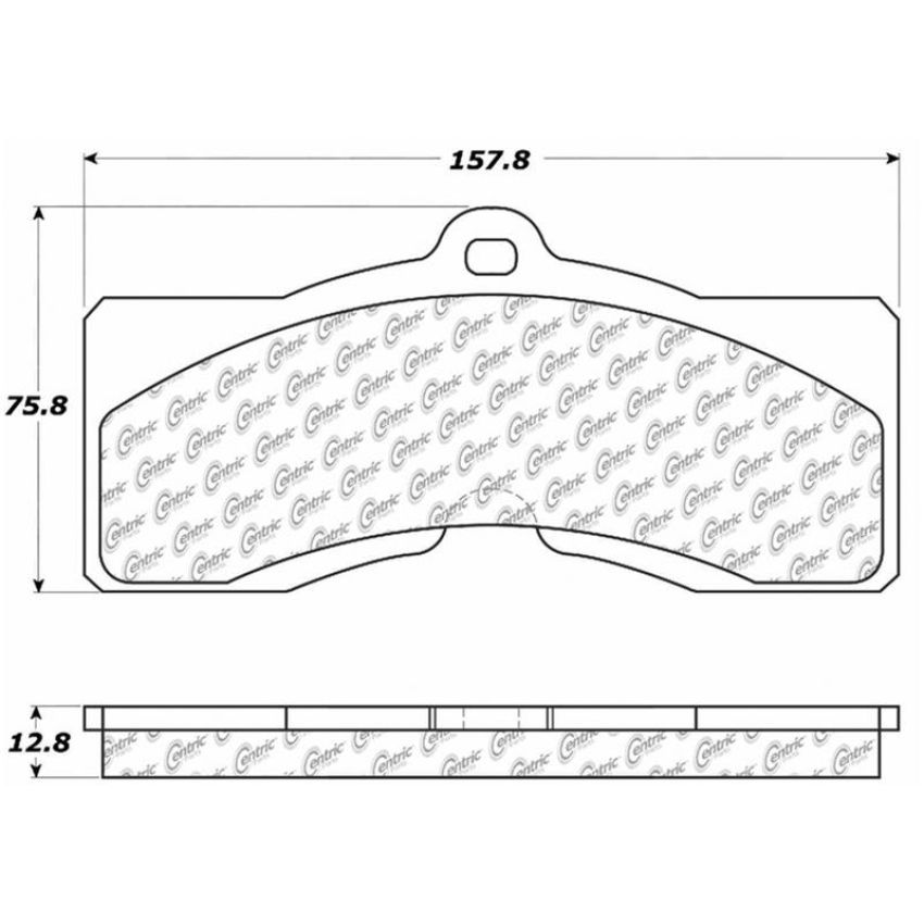 CENTRIC PARTS 102.00080 C-Tek Semi-Metallic Brake Pads with Shims