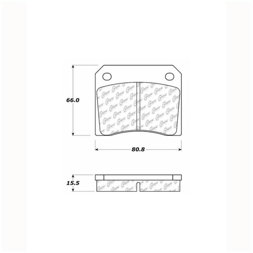 CENTRIC PARTS 102.00090 C-Tek Semi-Metallic Brake Pads with Shims