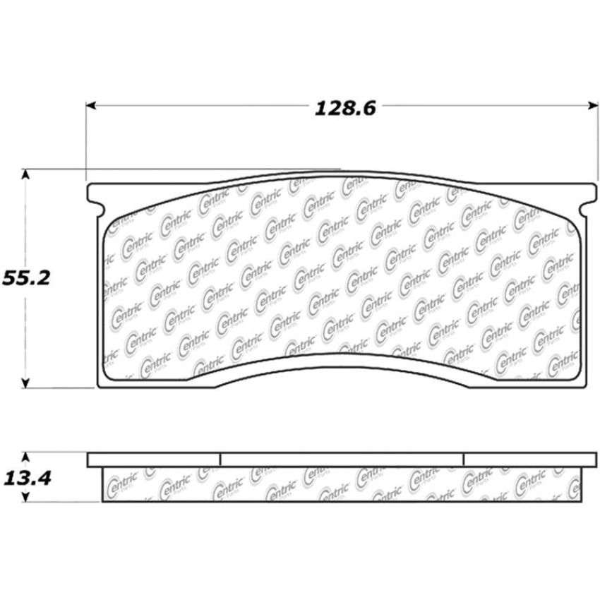 CENTRIC PARTS 102.00110 C-Tek Semi-Metallic Brake Pads with Shims