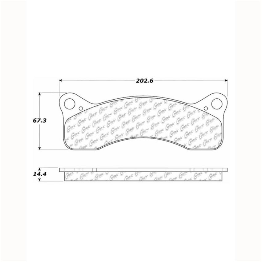 CENTRIC PARTS 102.00200 C-Tek Semi-Metallic Brake Pads with Shims