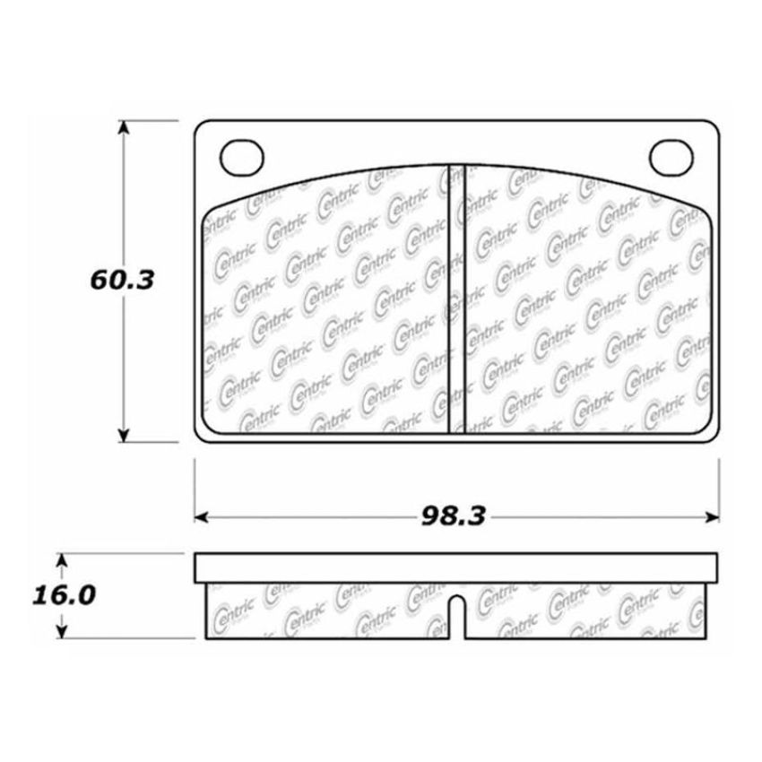 CENTRIC PARTS 102.00430 C-Tek Semi-Metallic Brake Pads with Shims