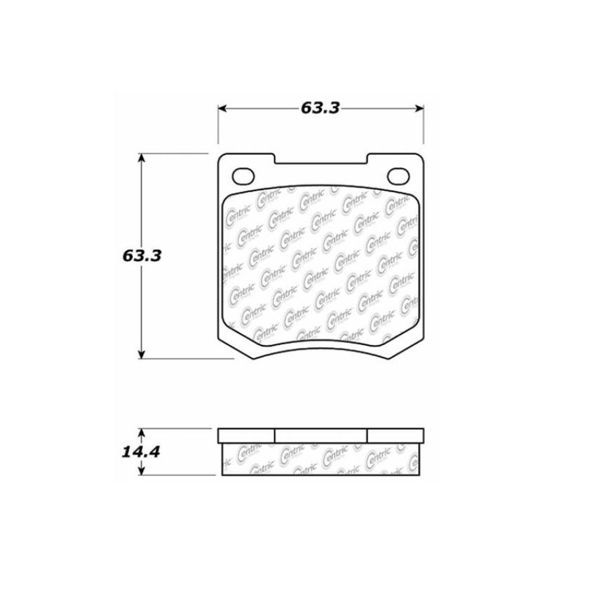 CENTRIC PARTS 102.00510 C-Tek Semi-Metallic Brake Pads with Shims
