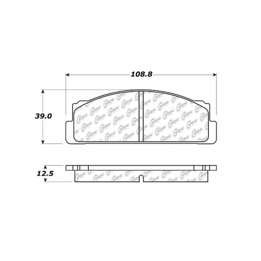 CENTRIC PARTS 102.00540 C-Tek Semi-Metallic Brake Pads with Shims