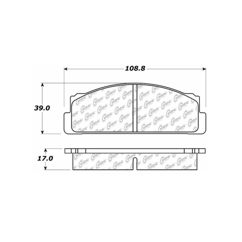 CENTRIC PARTS 102.00541 C-Tek Semi-Metallic Brake Pads with Shims