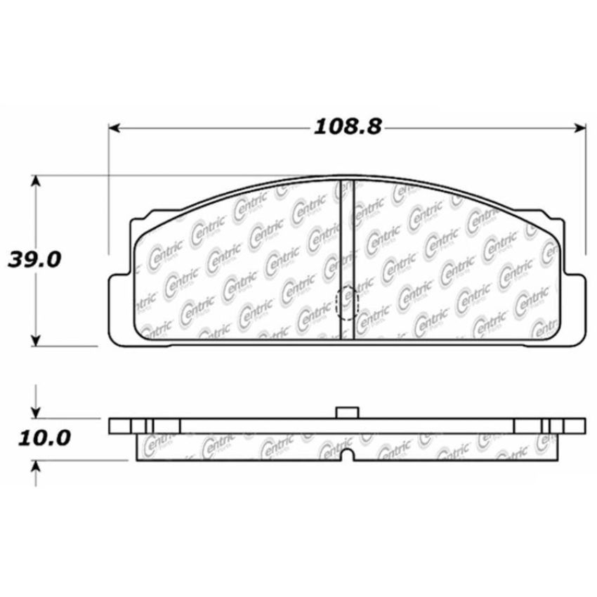 CENTRIC PARTS 102.00710 C-Tek Semi-Metallic Brake Pads with Shims