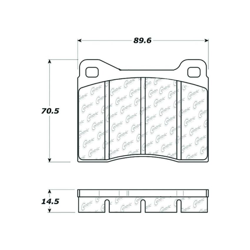 CENTRIC PARTS 102.00820 C-Tek Semi-Metallic Brake Pads with Shims