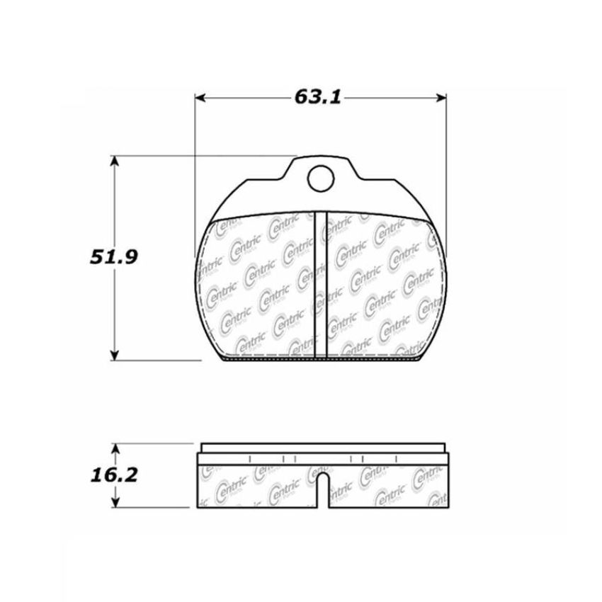 CENTRIC PARTS 102.00880 C-Tek Semi-Metallic Brake Pads with Shims