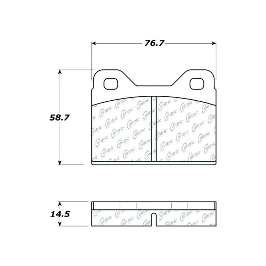 CENTRIC PARTS 102.01080 C-Tek Semi-Metallic Brake Pads with Shims