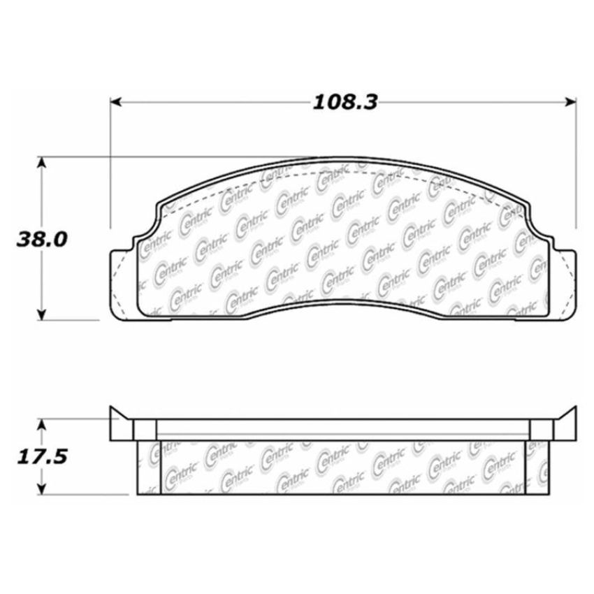 CENTRIC PARTS 102.01330 C-Tek Semi-Metallic Brake Pads with Shims