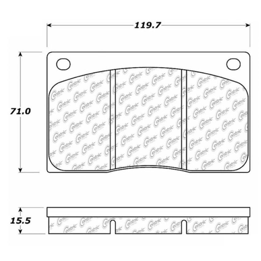 CENTRIC PARTS 102.01350 C-Tek Semi-Metallic Brake Pads with Shims