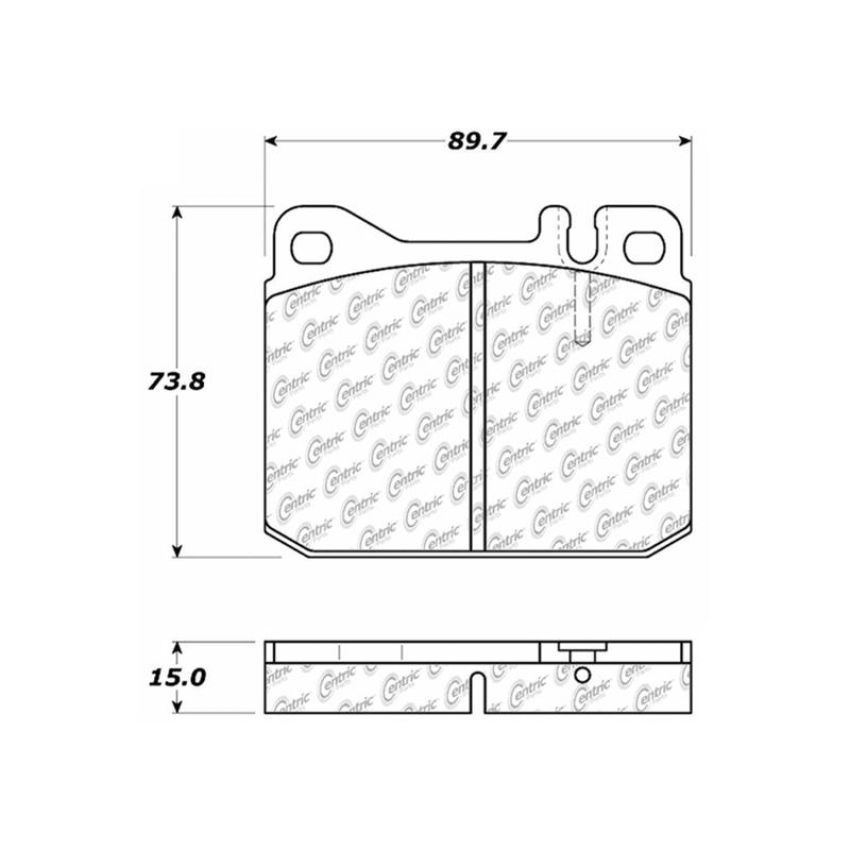 CENTRIC PARTS 102.01450 C-Tek Semi-Metallic Brake Pads with Shims