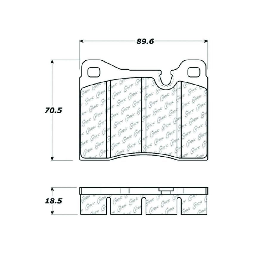 CENTRIC PARTS 102.01630 C-Tek Semi-Metallic Brake Pads with Shims