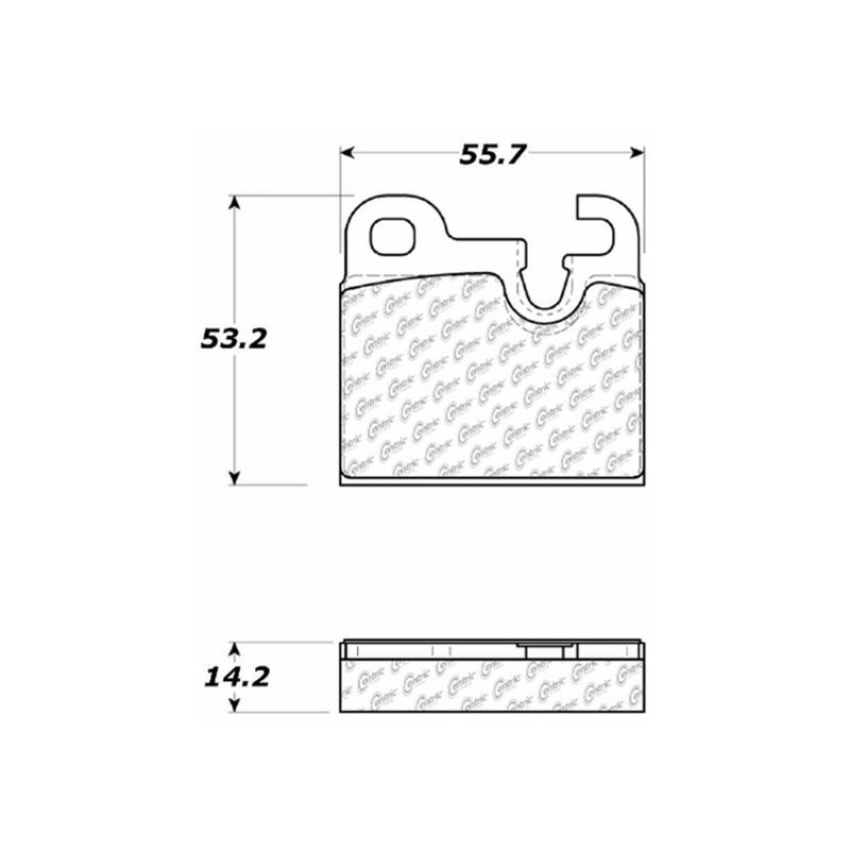 CENTRIC PARTS 102.01640 C-Tek Semi-Metallic Brake Pads with Shims