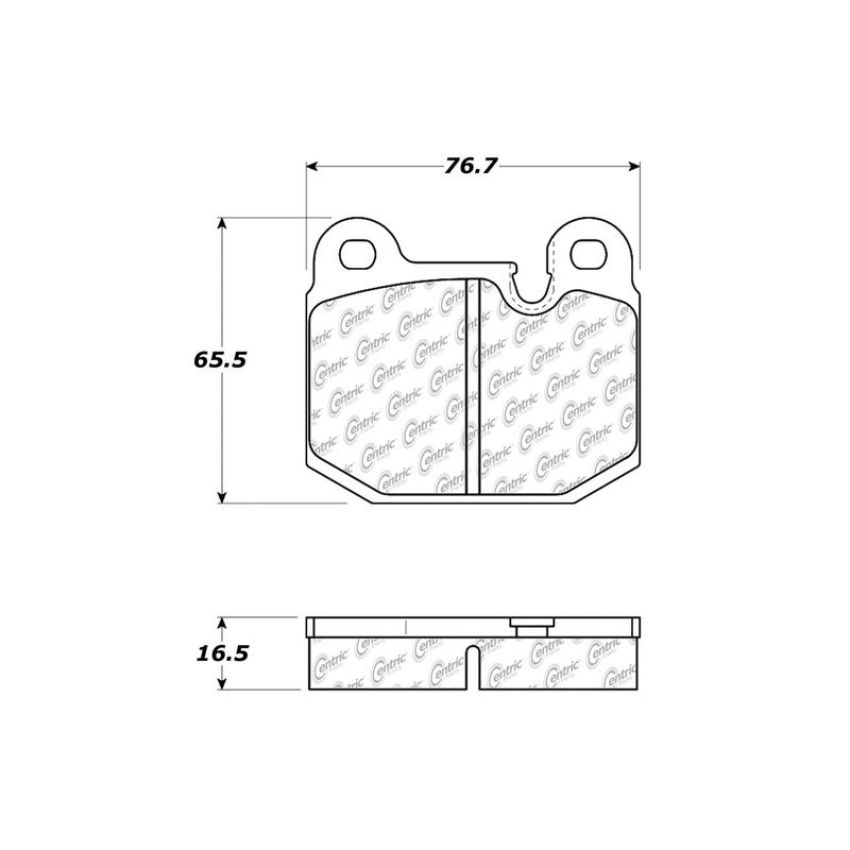 CENTRIC PARTS 102.01740 C-Tek Semi-Metallic Brake Pads with Shims