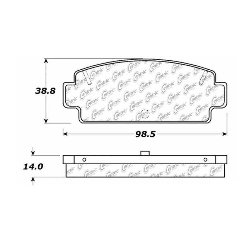 CENTRIC PARTS 102.01960 C-Tek Semi-Metallic Brake Pads with Shims