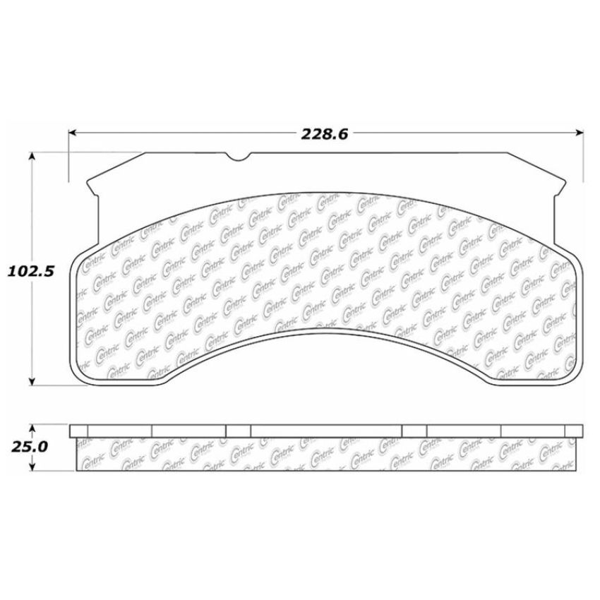 CENTRIC PARTS 102.02360 C-Tek Semi-Metallic Brake Pads with Shims
