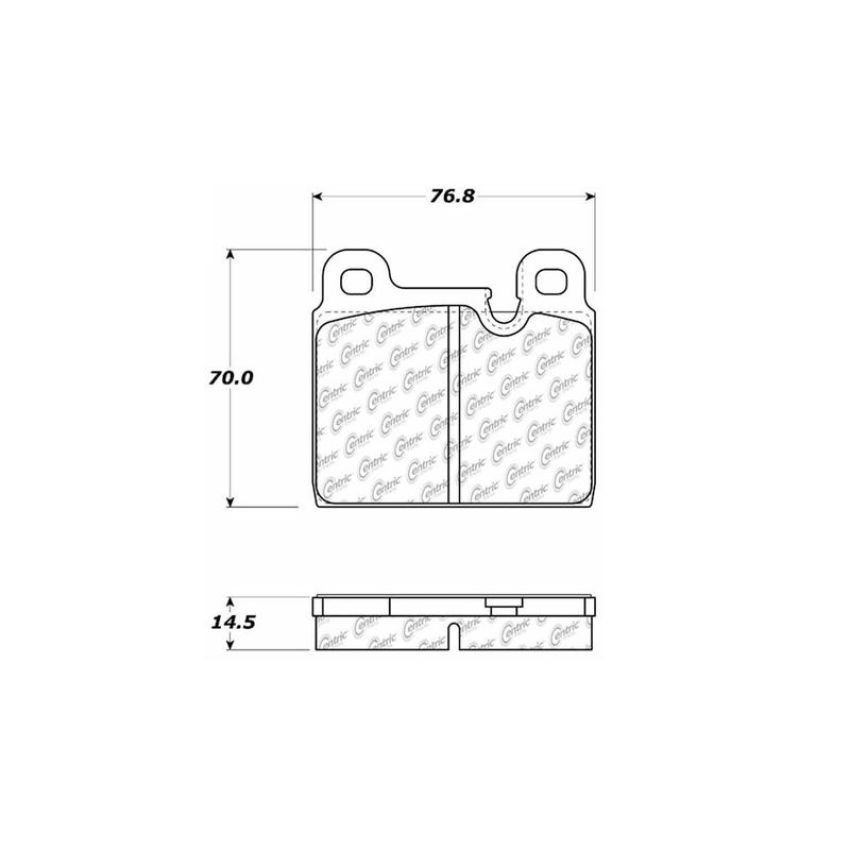 CENTRIC PARTS 102.02870 C-Tek Semi-Metallic Brake Pads with Shims