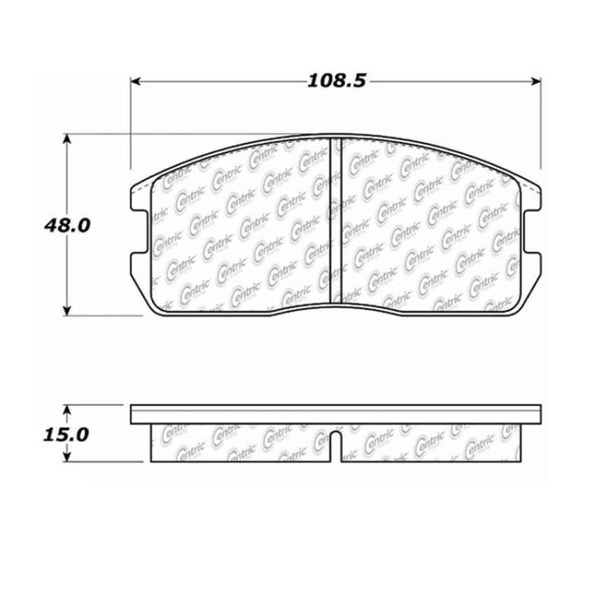CENTRIC PARTS 102.02990 C-Tek Semi-Metallic Brake Pads with Shims