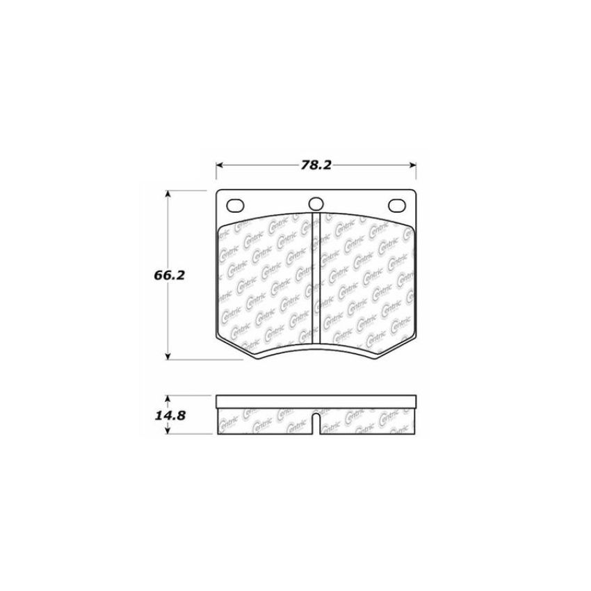 CENTRIC PARTS 102.03300 C-Tek Semi-Metallic Brake Pads with Shims