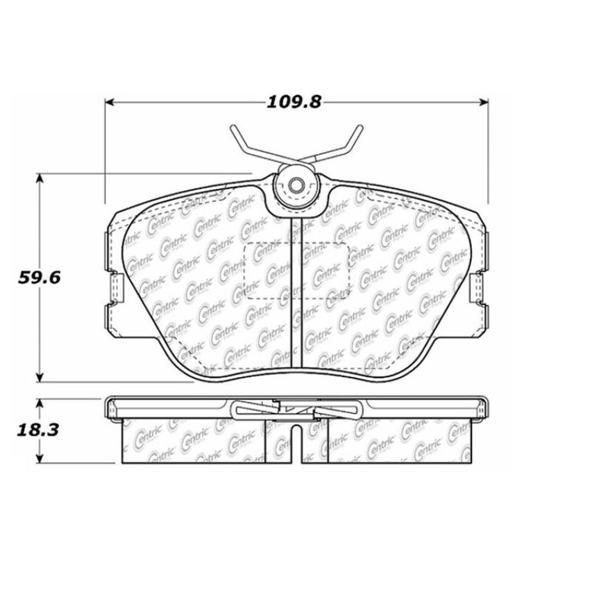 CENTRIC PARTS 102.04230 C-Tek Semi-Metallic Brake Pads with Shims