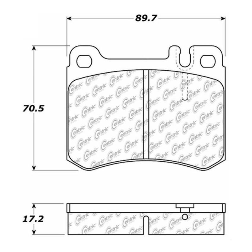 CENTRIC PARTS 102.04240 C-Tek Semi-Metallic Brake Pads with Shims