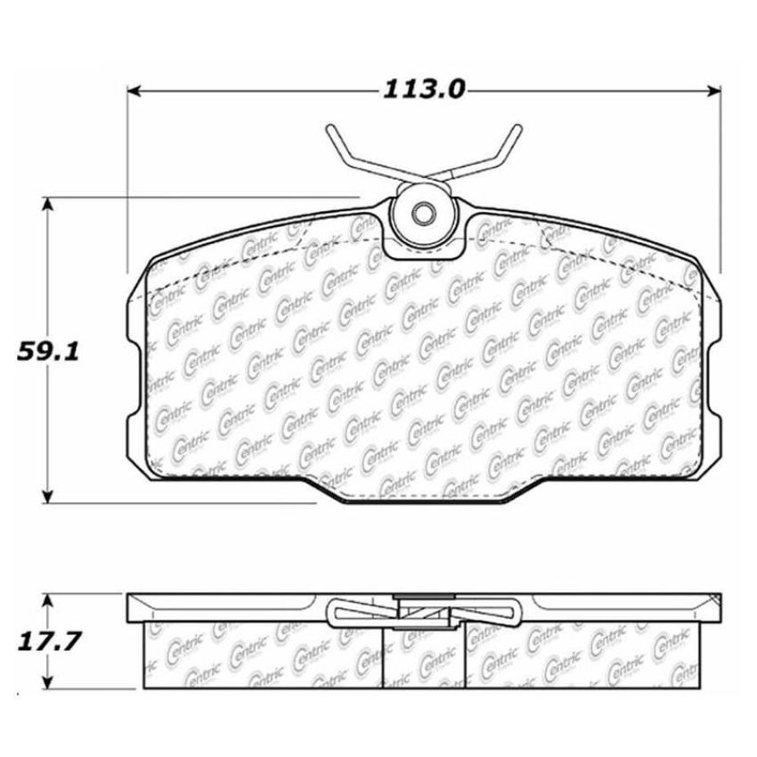 CENTRIC PARTS 102.04250 C-Tek Semi-Metallic Brake Pads with Shims