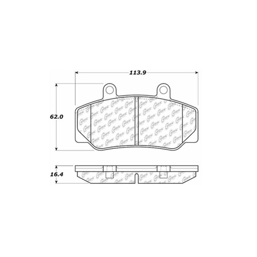 CENTRIC PARTS 102.04920 C-Tek Semi-Metallic Brake Pads with Shims