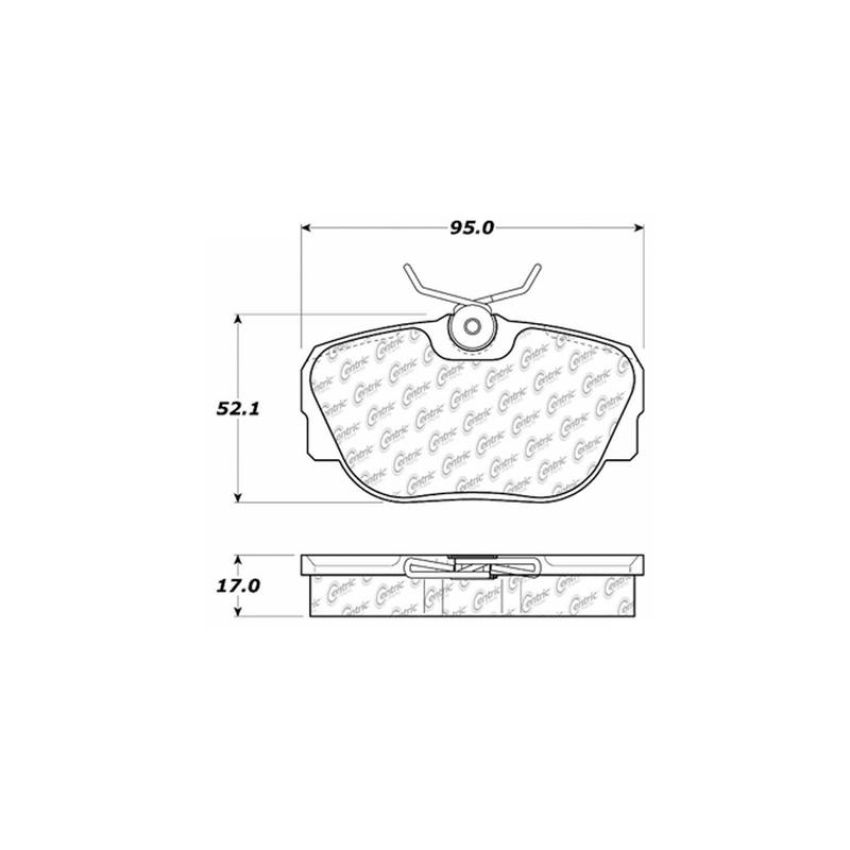 CENTRIC PARTS 102.04930 C-Tek Semi-Metallic Brake Pads with Shims