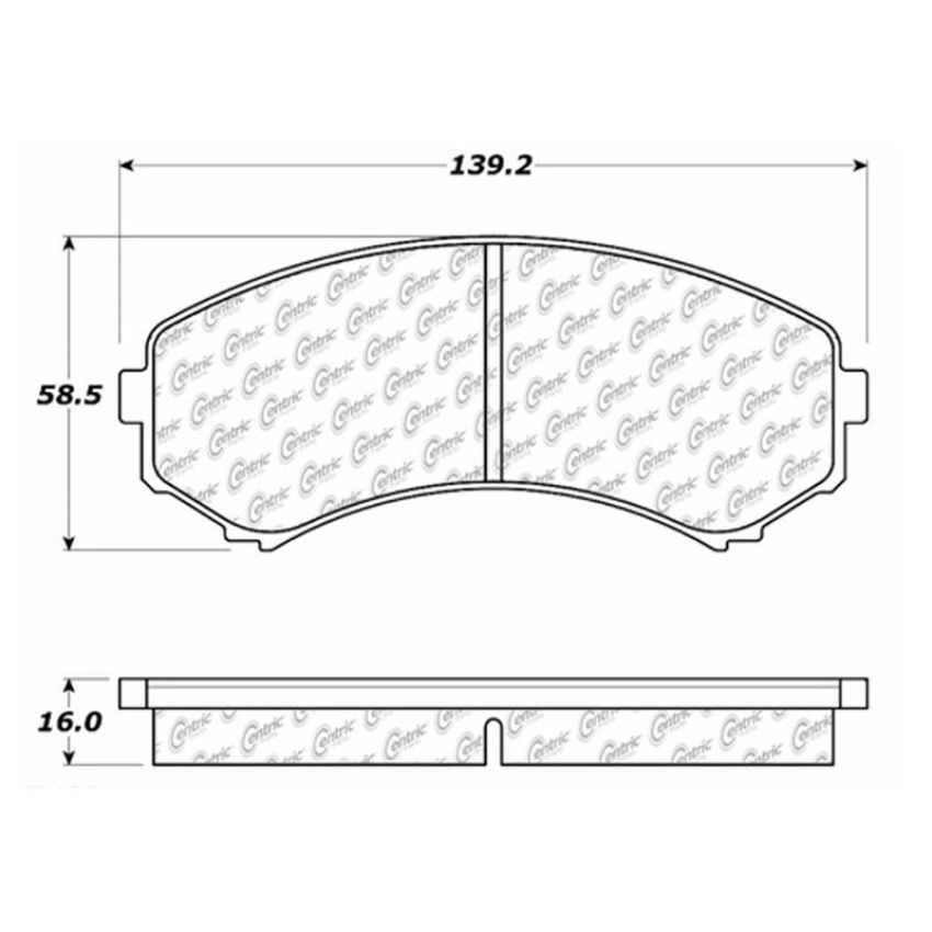 CENTRIC PARTS 102.05500 C-Tek Semi-Metallic Brake Pads with Shims