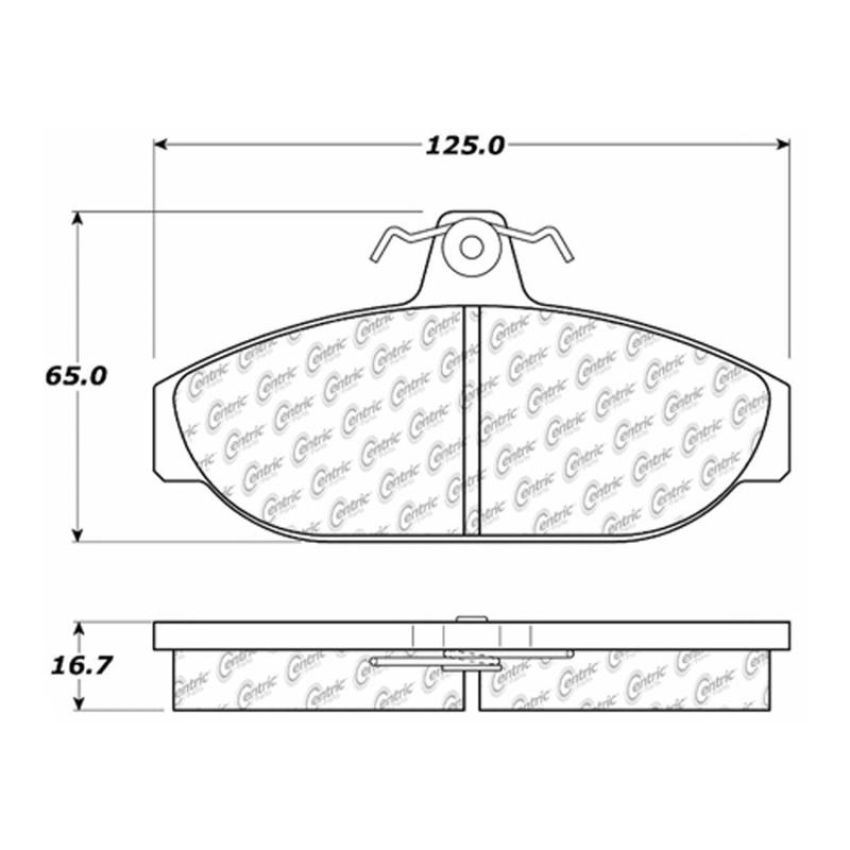 CENTRIC PARTS 102.05650 C-Tek Semi-Metallic Brake Pads with Shims