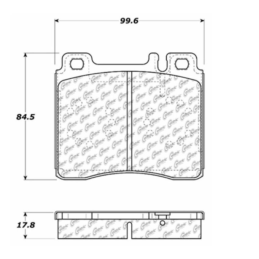 CENTRIC PARTS 102.05770 C-Tek Semi-Metallic Brake Pads with Shims