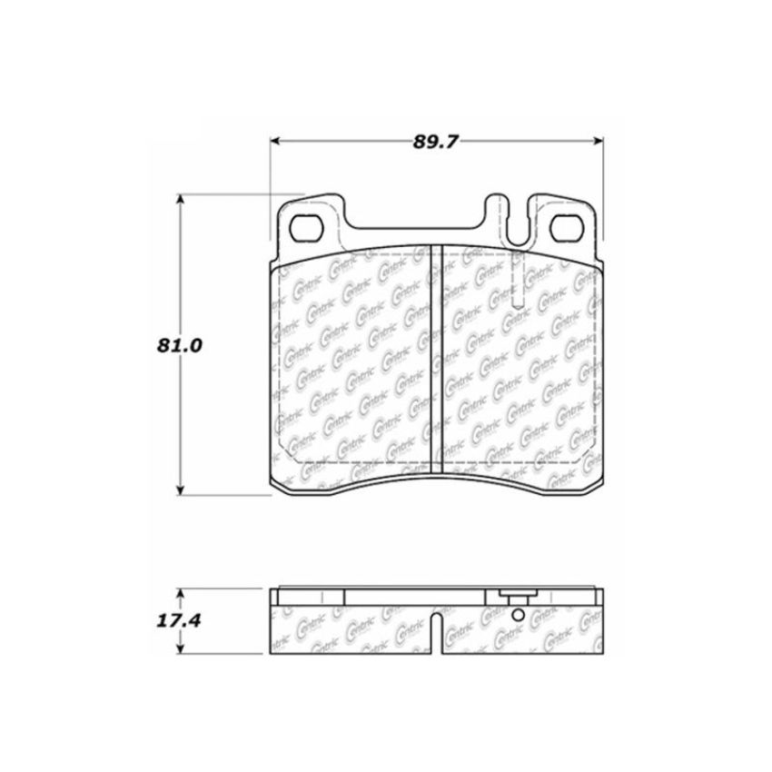 CENTRIC PARTS 102.05780 C-Tek Semi-Metallic Brake Pads with Shims
