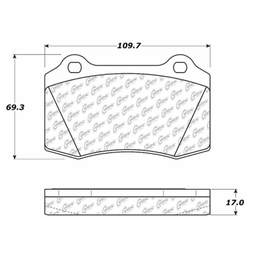 CENTRIC PARTS 102.05920 C-Tek Semi-Metallic Brake Pads with Shims