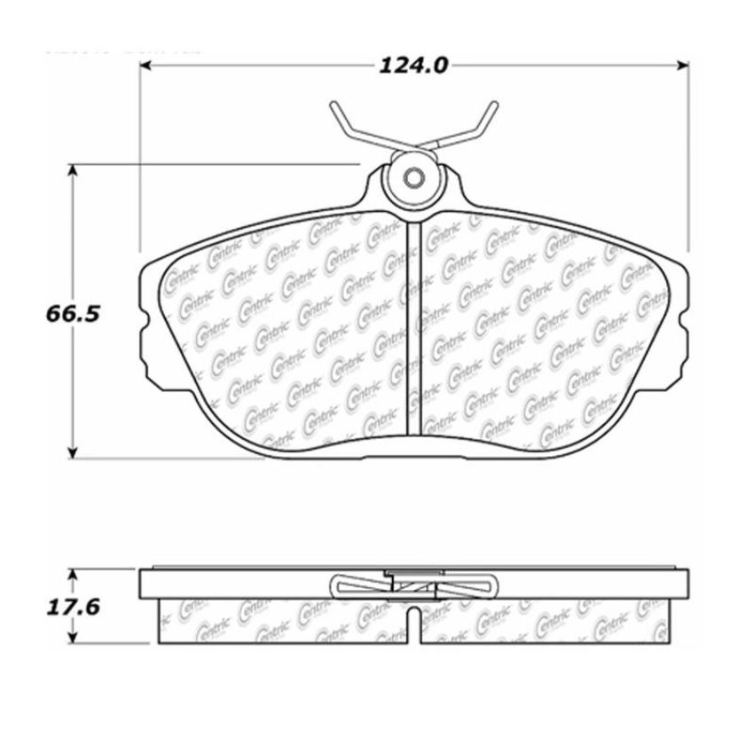 CENTRIC PARTS 102.06010 C-Tek Semi-Metallic Brake Pads with Shims