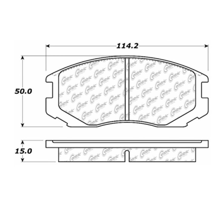 CENTRIC PARTS 102.06020 C-Tek Semi-Metallic Brake Pads with Shims