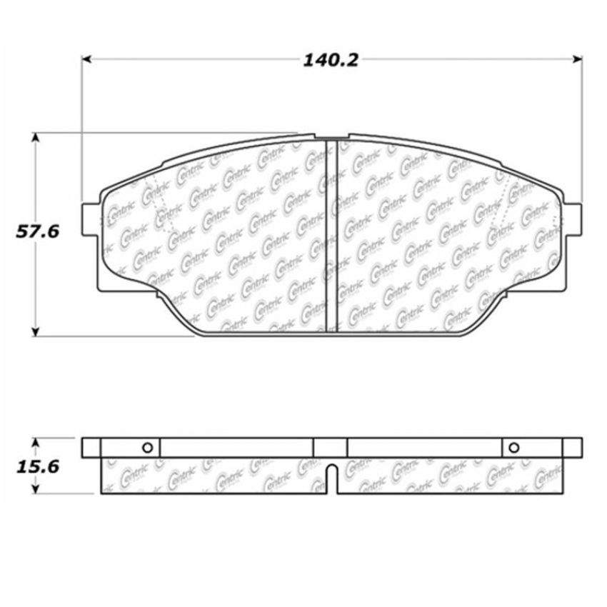 CENTRIC PARTS 102.06050 C-Tek Semi-Metallic Brake Pads with Shims