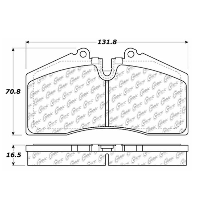 CENTRIC PARTS 102.06090 C-Tek Semi-Metallic Brake Pads with Shims