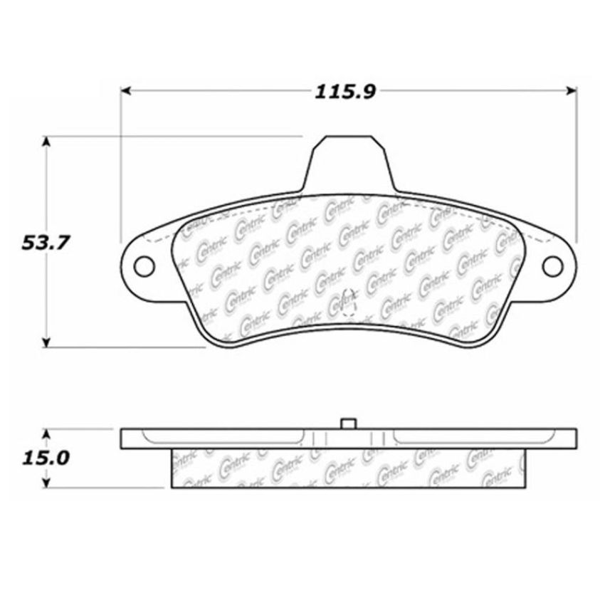 CENTRIC PARTS 102.06610 C-Tek Semi-Metallic Brake Pads with Shims
