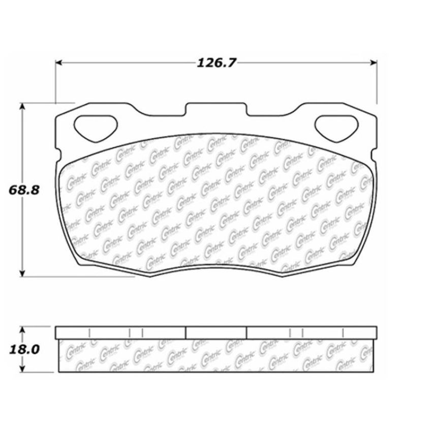 CENTRIC PARTS 102.06710 C-Tek Semi-Metallic Brake Pads with Shims