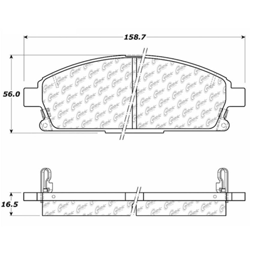 CENTRIC PARTS 102.06910 C-Tek Semi-Metallic Brake Pads with Shims