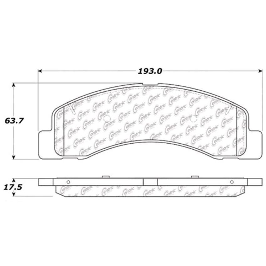 CENTRIC PARTS 102.07560 C-Tek Semi-Metallic Brake Pads with Shims