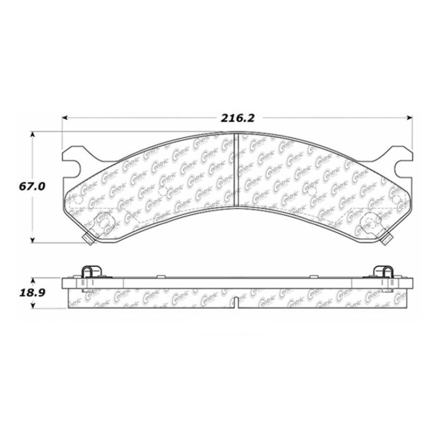 CENTRIC PARTS 102.09090 C-Tek Semi-Metallic Brake Pads with Shims
