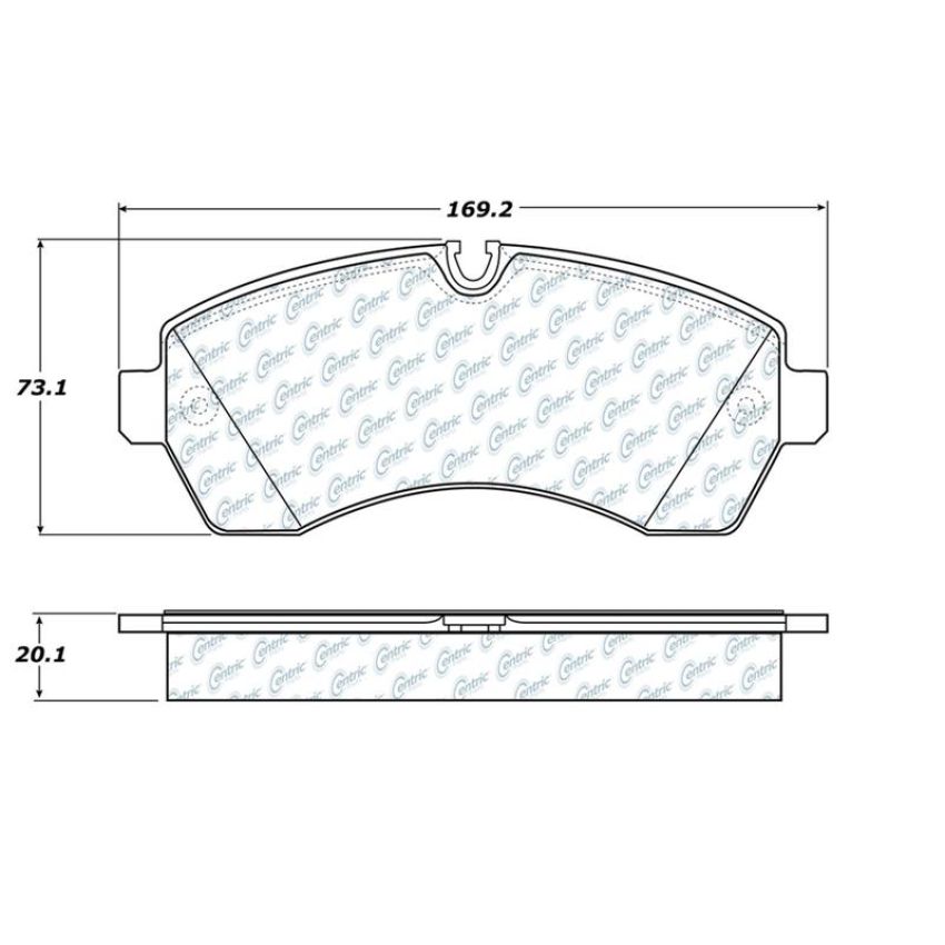CENTRIC PARTS 102.12680 C-Tek Semi-Metallic Brake Pads with Shims