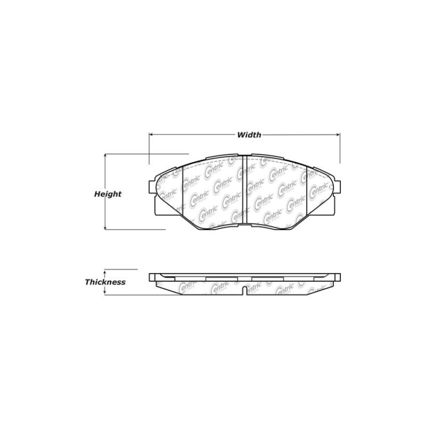CENTRIC PARTS 102.15230 C-Tek Semi-Metallic Brake Pads with Shims