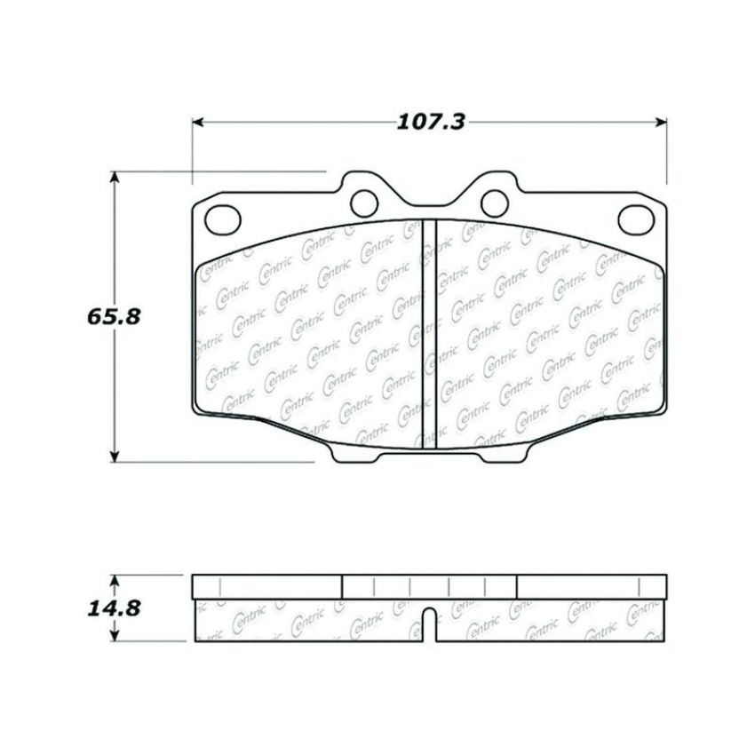 CENTRIC PARTS 103.01370 C-Tek Ceramic Brake Pads with Shims