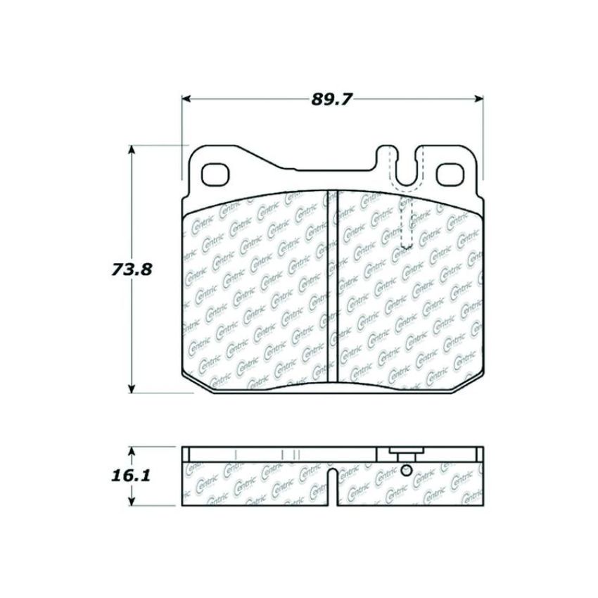 CENTRIC PARTS 103.01451 C-Tek Ceramic Brake Pads with Shims